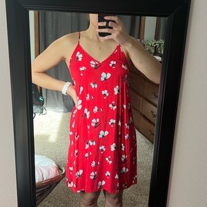 Women’s Red Floral Sun Dress